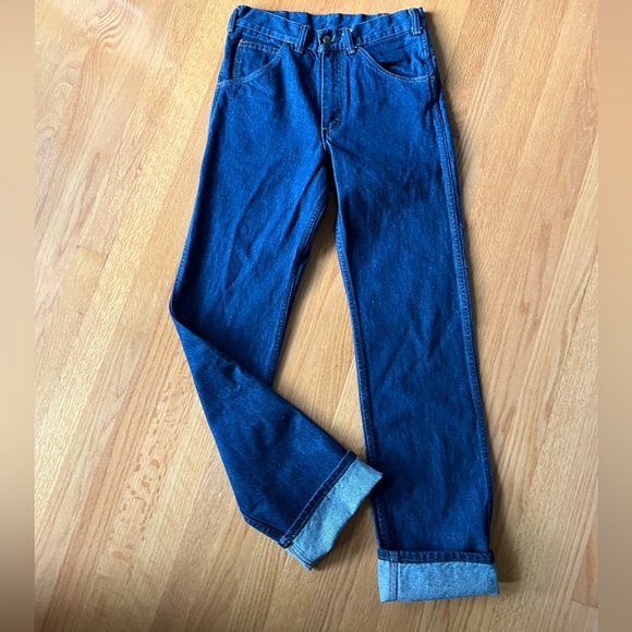 Vintage 70s Saddle King Ranch Jeans High Waisted Jeans Sz 28 x 32 - Picture 6 of 14